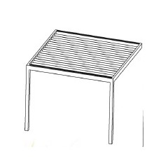 Pergolas bioclimatique 3m x 3.09 x h2.45 adossée gris anthracite